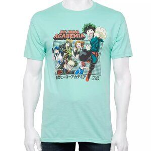 Men's My Hero Academia Tee in Celadon NWT